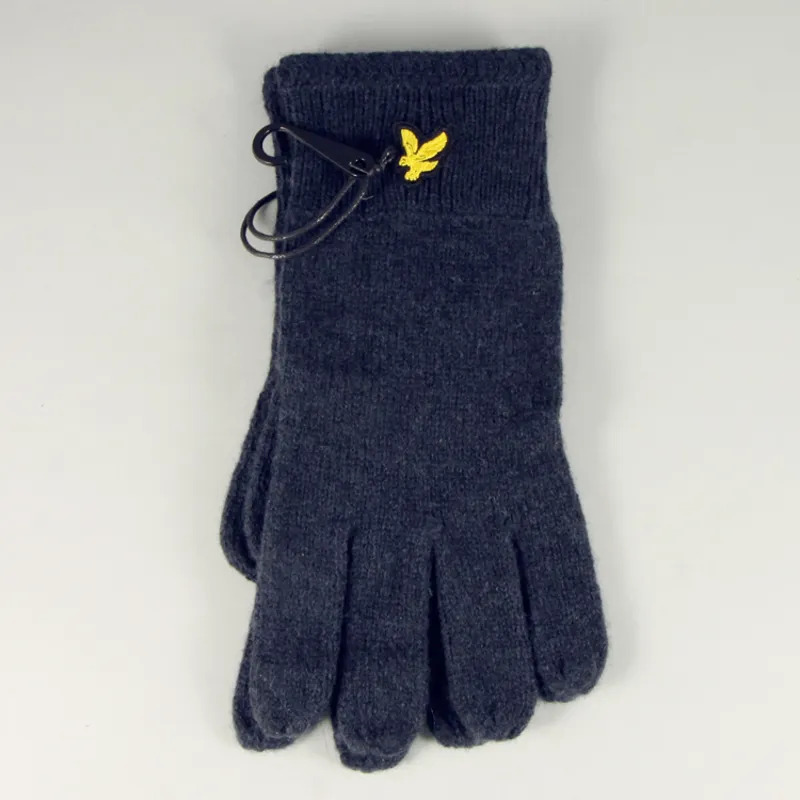 Lyle and Scott Racked Rib Gloves - Dark Navy